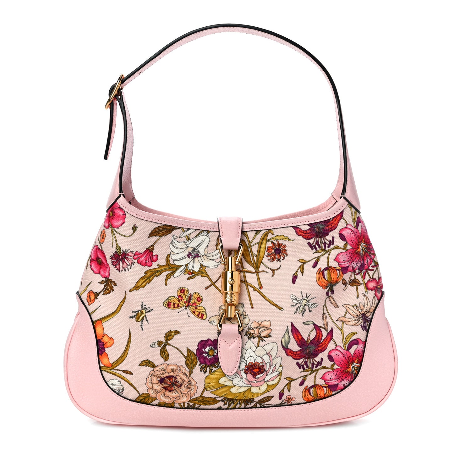 Canvas Flora Medium Jackie Hobo Light Pink