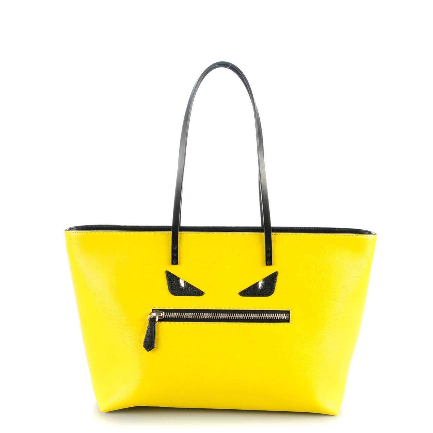 Vitello Elite Cuoio Monster Buggies Medium Roll Tote Cedro Black