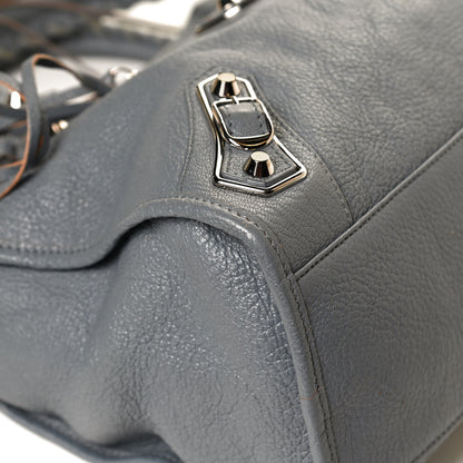 Balenciaga Chevre Silver Metallic Edge Hardware City Bleu Acier 12 of 12