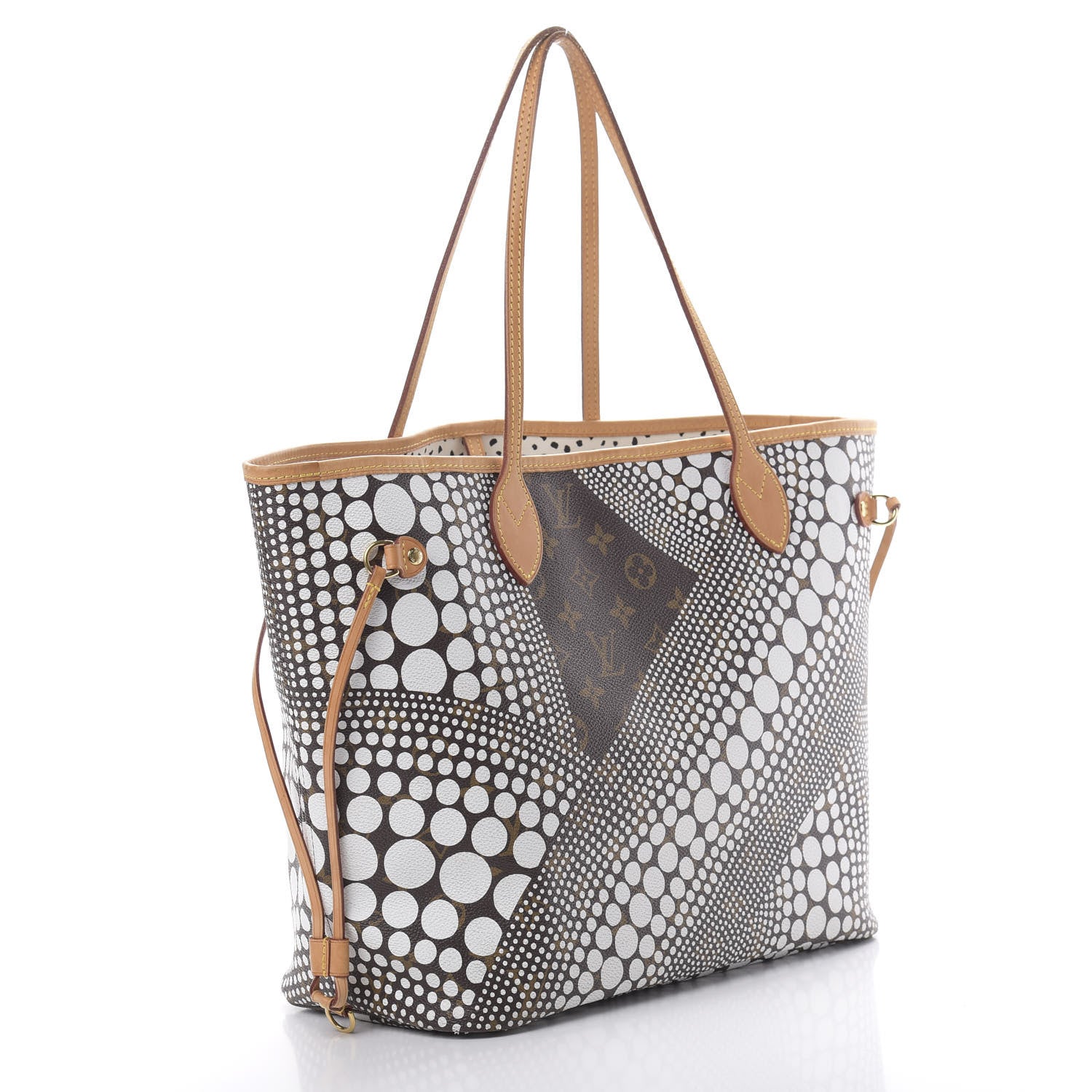 Louis Vuitton Monogram Kusama Waves Neverfull MM White 2 of 14