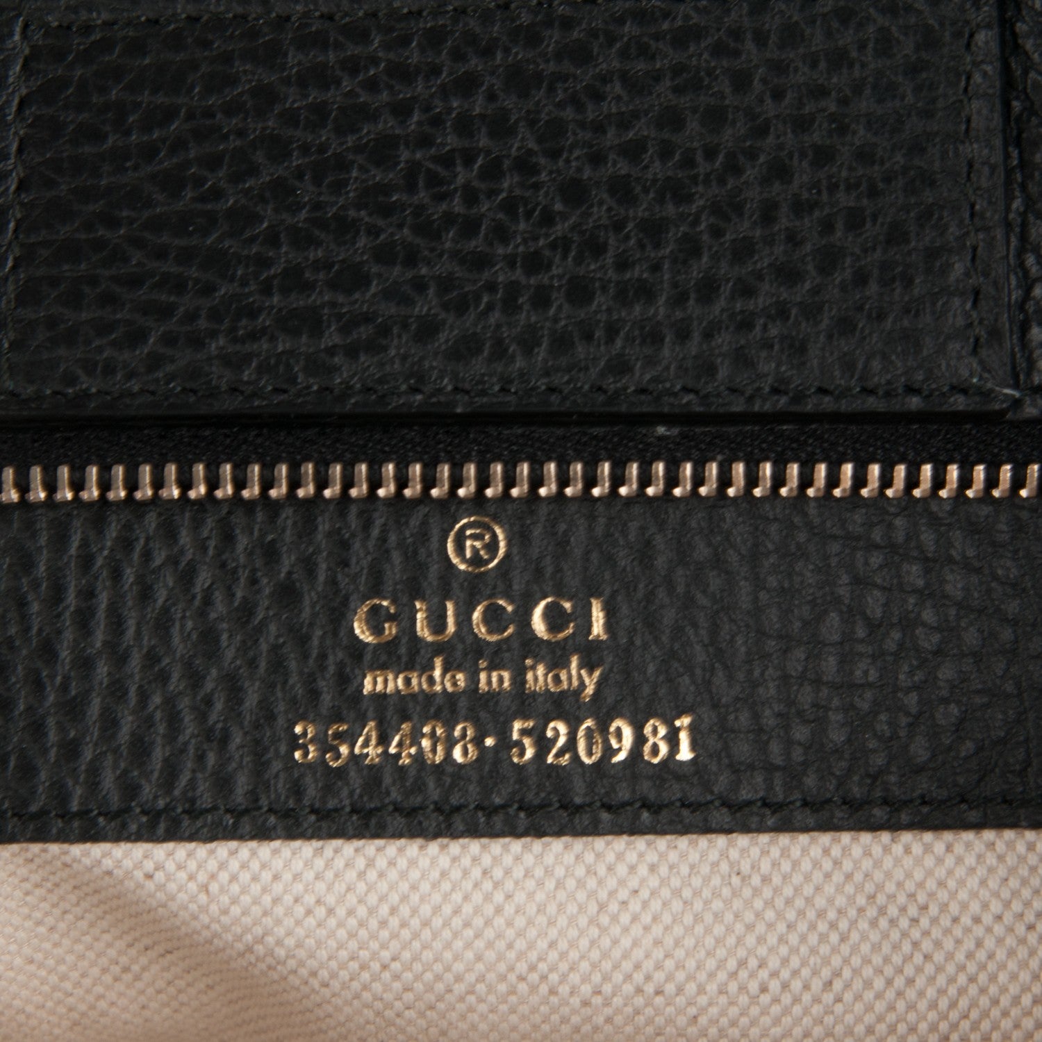 Gucci Pebbled Calfskin Small Swing Tote Black 6 of 6