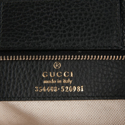 Gucci Pebbled Calfskin Small Swing Tote Black 6 of 6