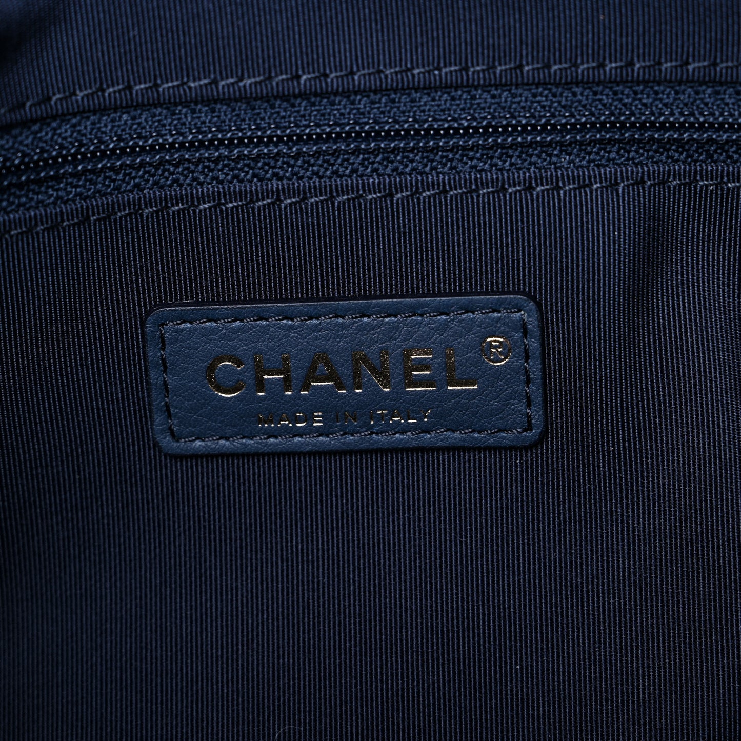 Wool Tweed CC Tote Purple Black Blue