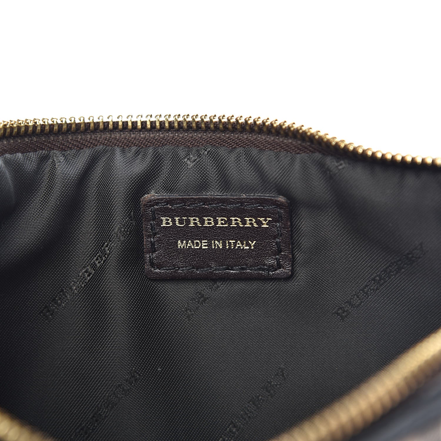 Burberry Haymarket Check Small Peyton Crossbody Clutch Bag Chocolate 6 of 13