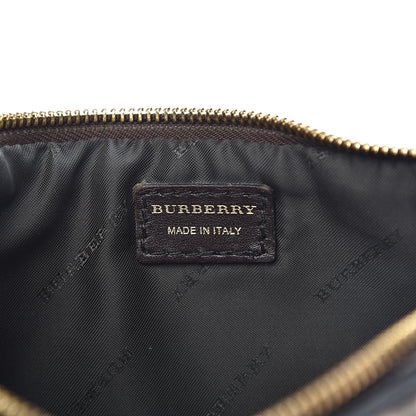 Burberry Haymarket Check Small Peyton Crossbody Clutch Bag Chocolate 6 of 13