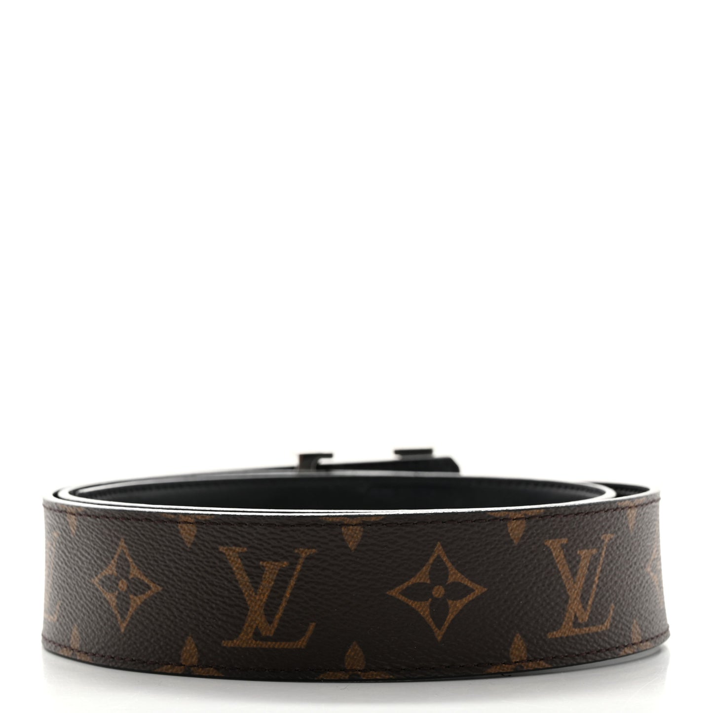 Calfskin Monogram 40mm LV Initiales Reversible Belt 95 38 Black