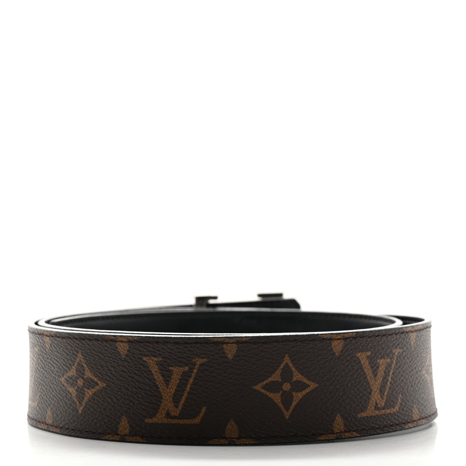 Louis Vuitton Calfskin Monogram 40mm LV Initiales Reversible Belt 95 38 Black 4 of 12