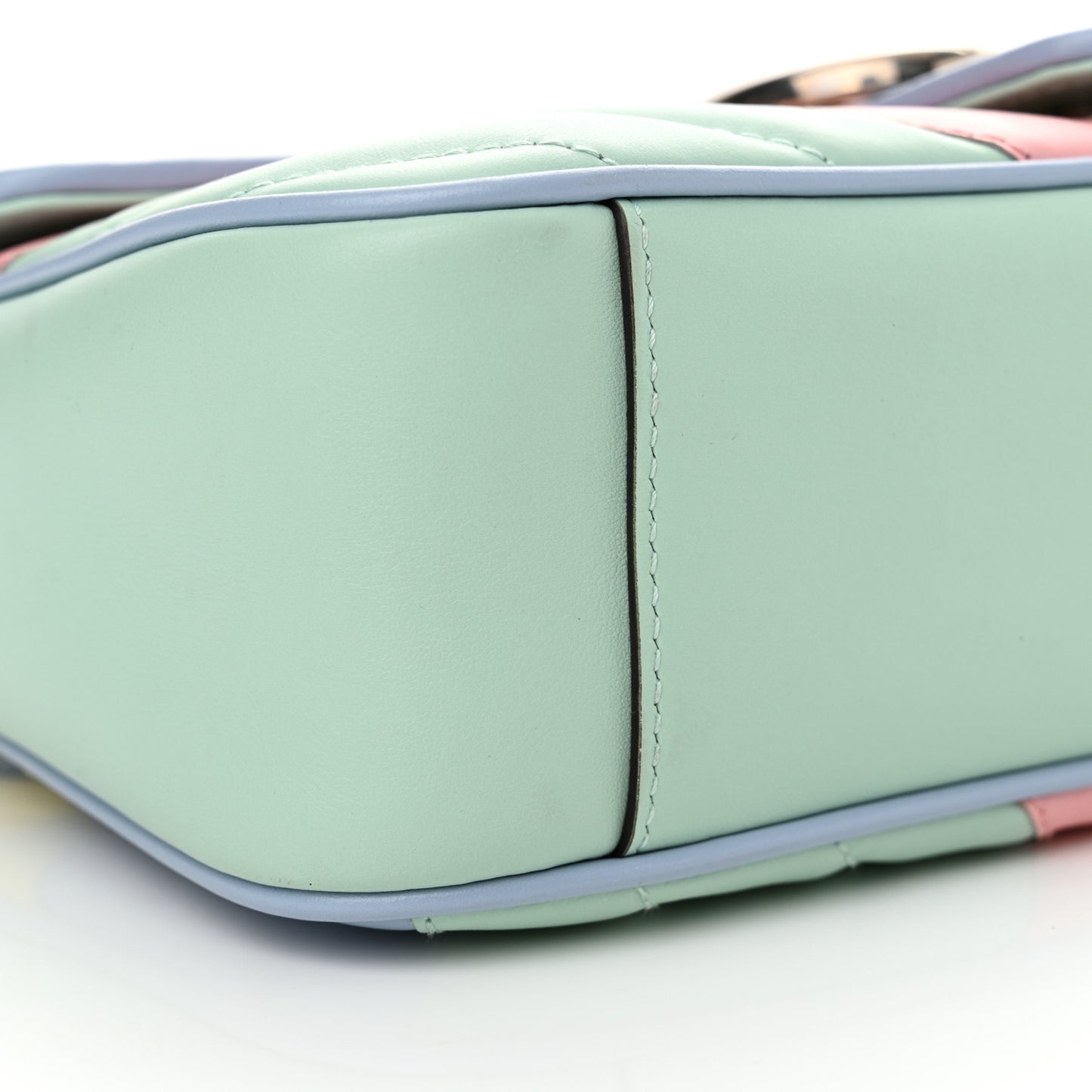 Calfskin Matelasse Diagonal Small GG Marmont Shoulder Bag Multicolor Pastel