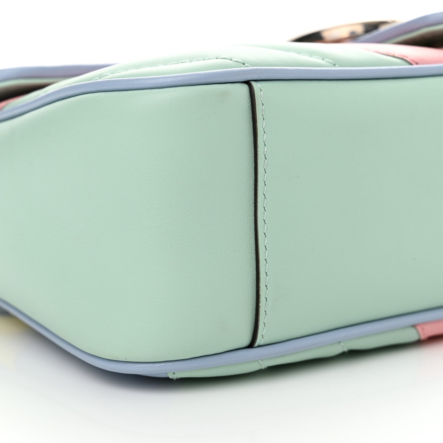 Gucci Calfskin Matelasse Diagonal Small GG Marmont Shoulder Bag Multicolor Pastel 9 of 11