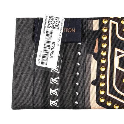 Louis Vuitton Silk Monogram LV World Bandeau Brown 3 of 3