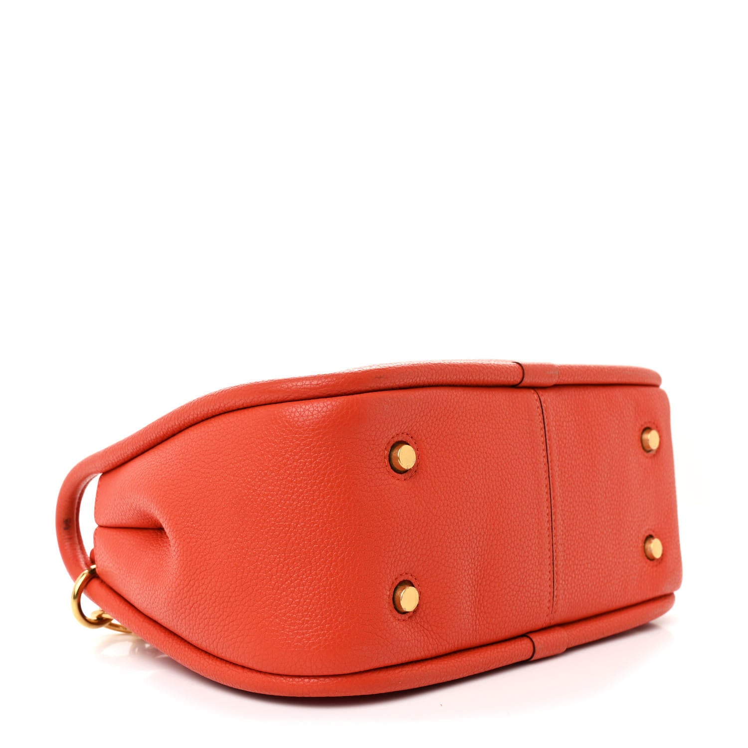 Mulberry Small Classic Grain Calfskin Leighton Tangerine Orange 4 of 14