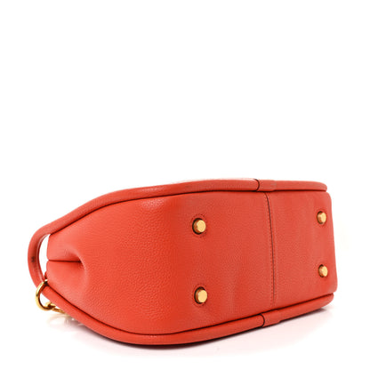 Mulberry Small Classic Grain Calfskin Leighton Tangerine Orange 4 of 14