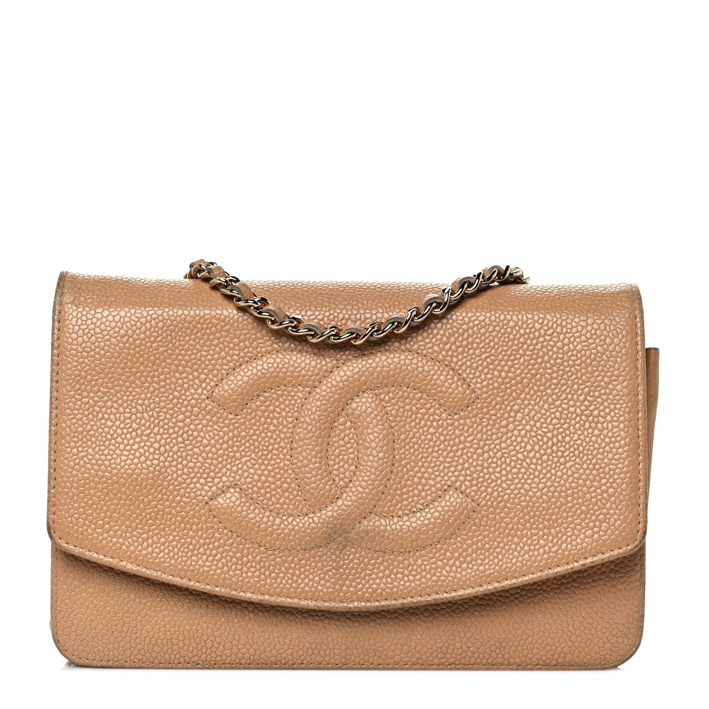 Caviar Timeless CC Wallet on Chain WOC Beige