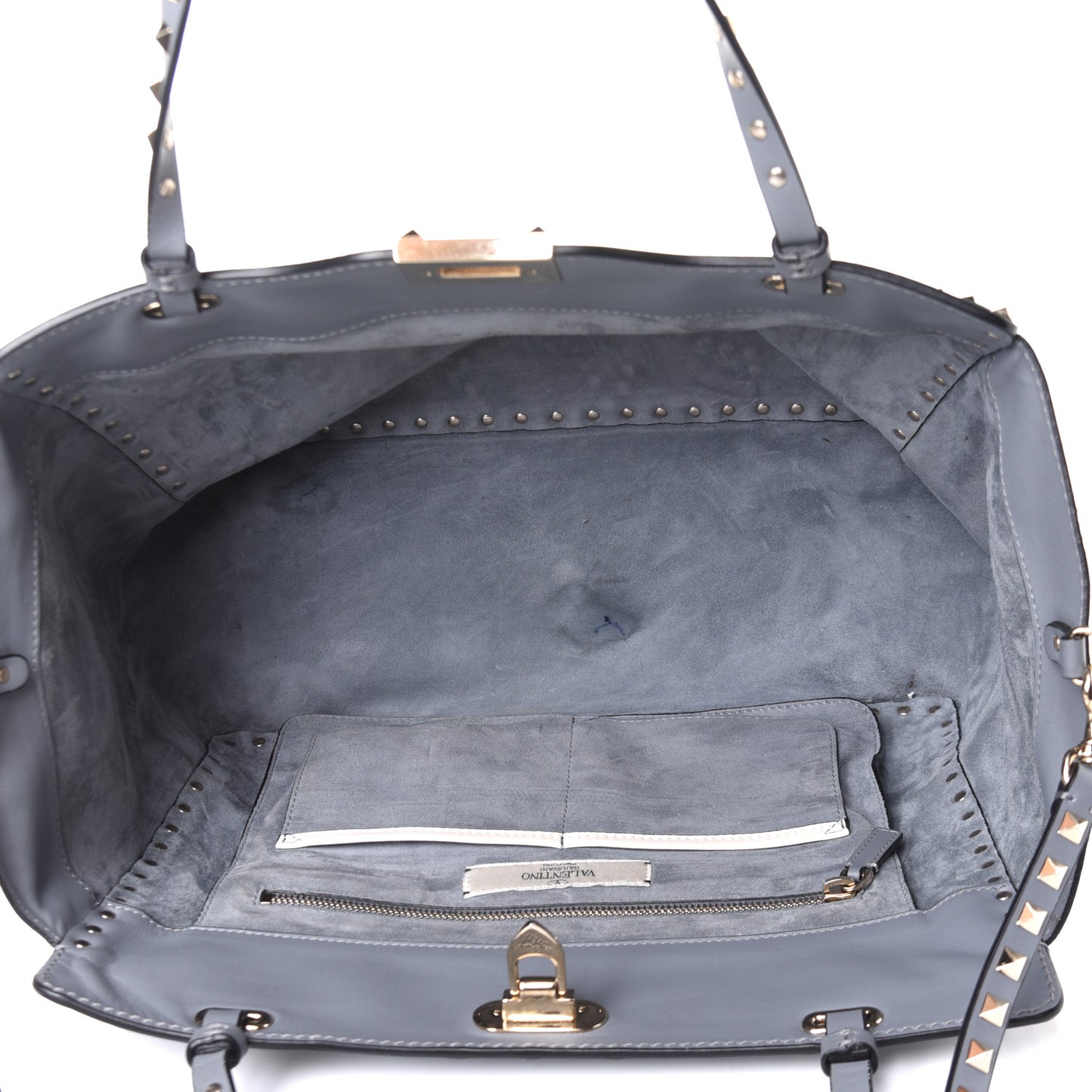 Vitello Monogram Kimono 1997 Print Medium Rockstud Tote Light Blue