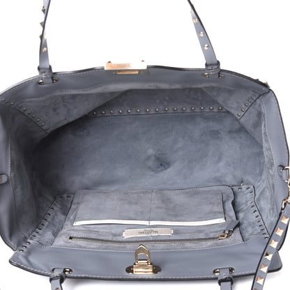 Valentino Garavani Vitello Monogram Kimono 1997 Print Medium Rockstud Tote Light Blue 5 of 11