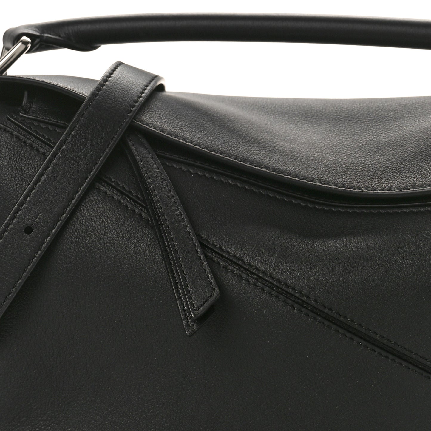 Calfskin Small Puzzle Bag Black