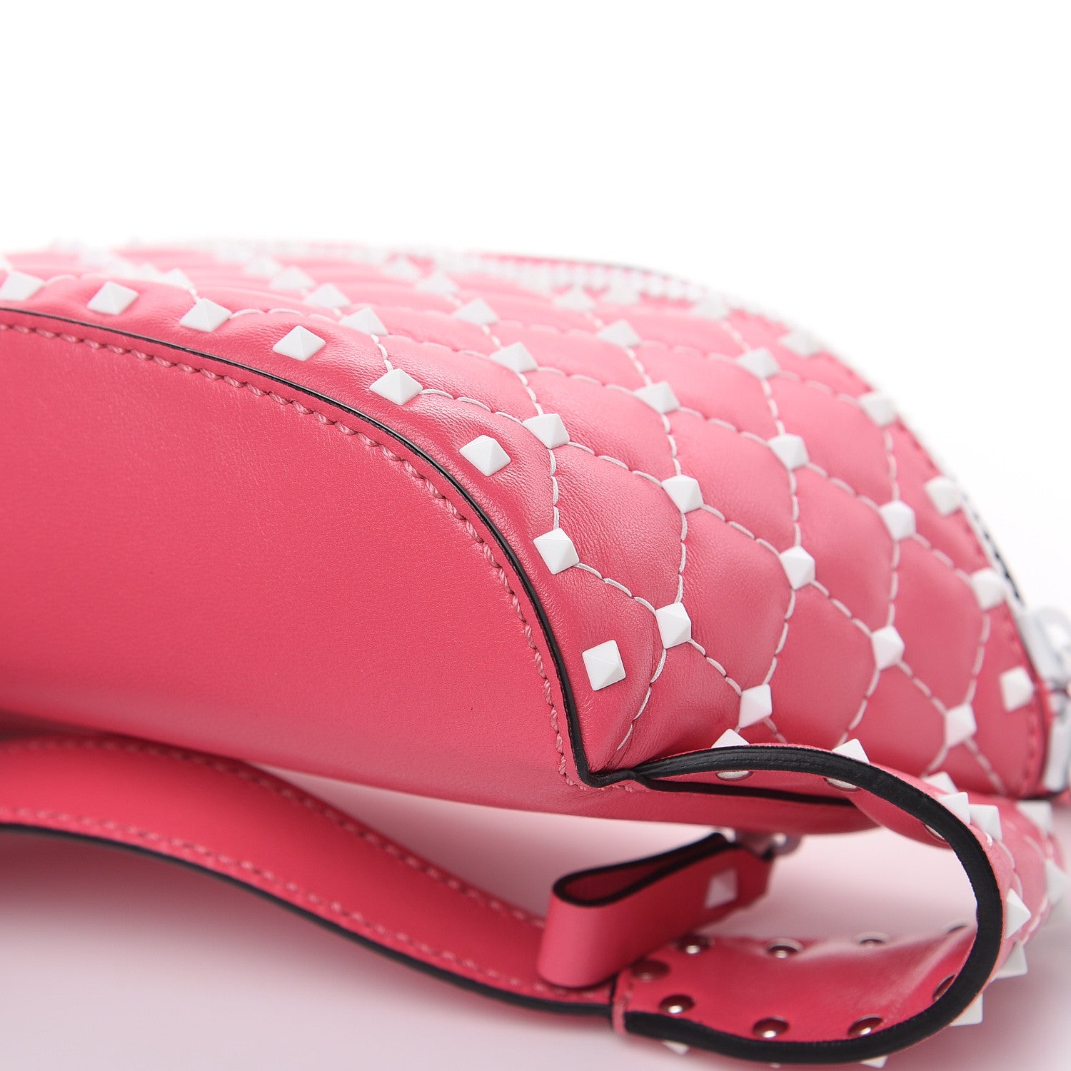 Valentino Garavani Lambskin Free Rockstud Spike Belt Bag Shadow Pink 8 of 8