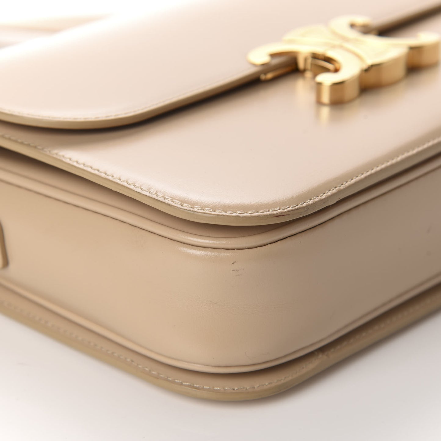 Shiny Calfskin Medium Triomphe Nude