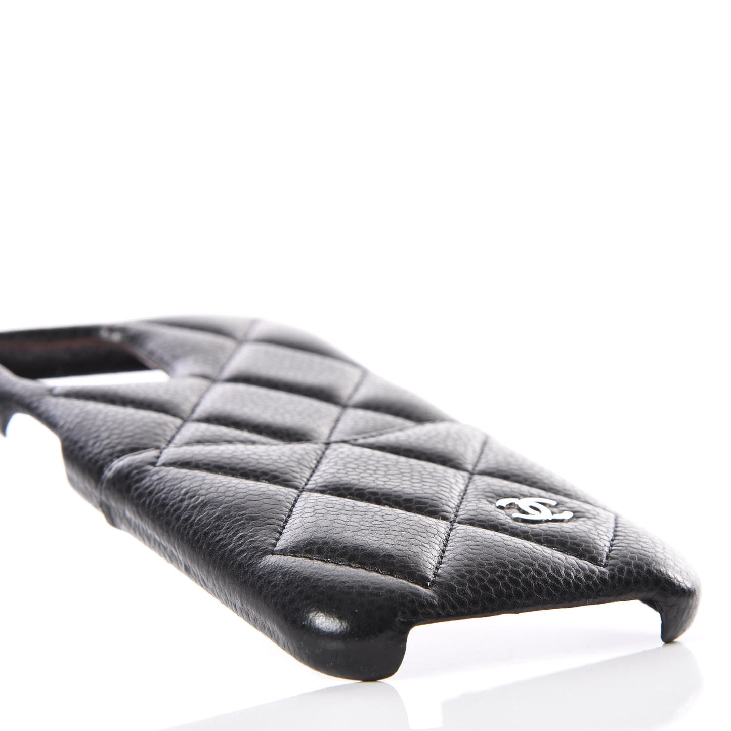 Grained Lambskin Quilted iPhone XI Pro Coco Tech Case Black