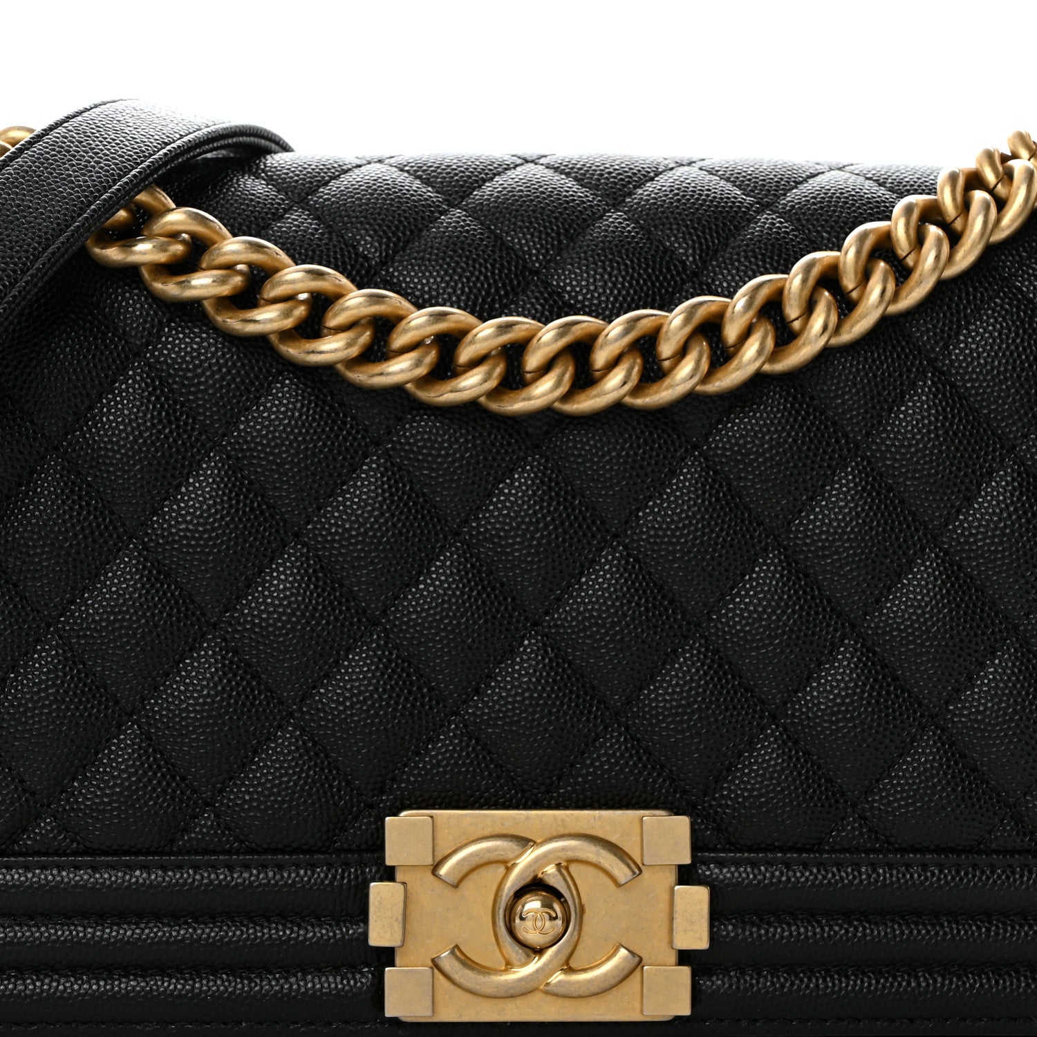 Chanel Caviar Quilted Medium Boy Flap Black 8 of 10