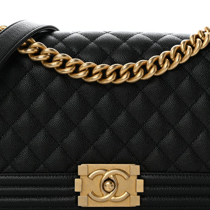 Chanel Caviar Quilted Medium Boy Flap Black 8 of 10