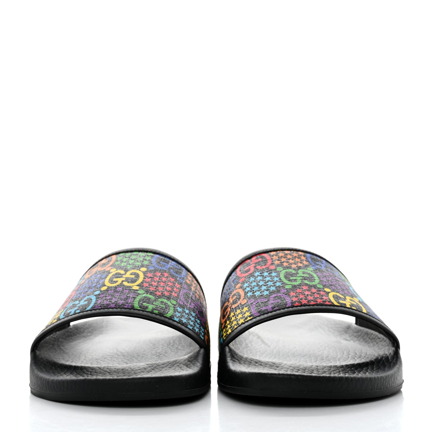 Gucci GG Supreme Monogram Psychedelic Slide Sandals 11 Black Multicolor 2 of 8