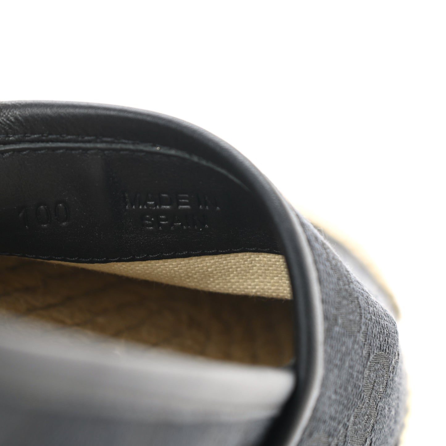 Monogram Espadrilles 40 Black
