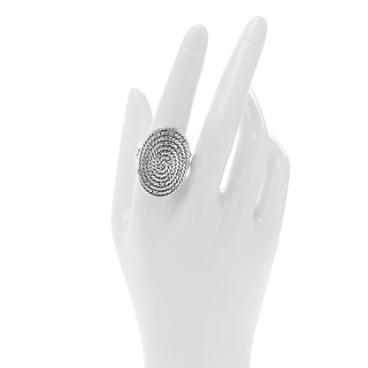 David Yurman Sterling Silver Diamond Cable Coil Ring 60 9 2 of 5