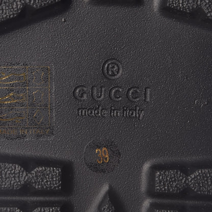 Gucci Metallic Nappa Silk Sunrise Heart Crossover Platform Lug Sole Sandals 39 Argento 6 of 7