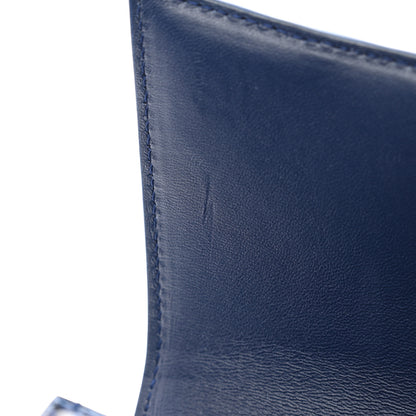 Balenciaga Shiny Calfskin Crocodile Embossed Small Hourglass Top Handle Bag Navy 12 of 12