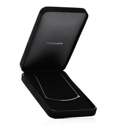 Tiffany 18K Rose Gold Large T Smile Pendant Necklace 6 of 6