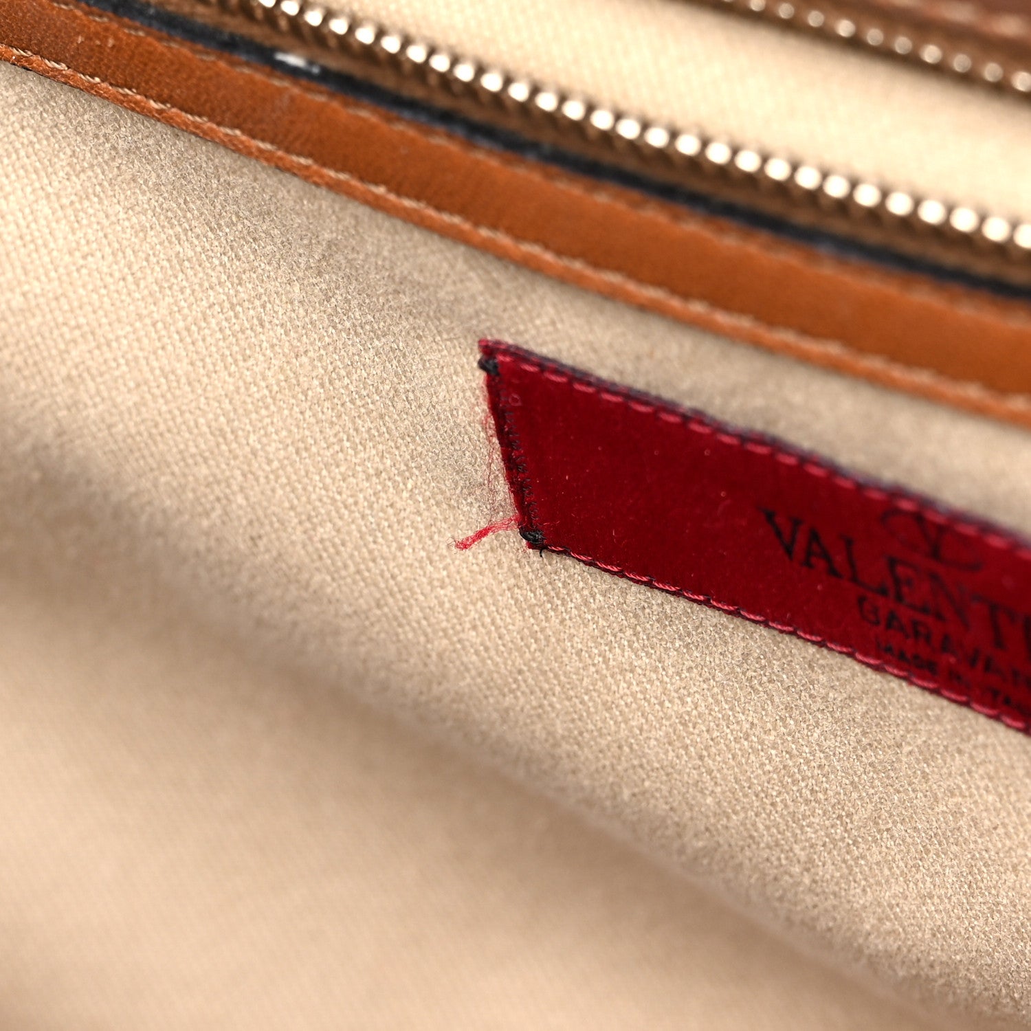 Valentino Garavani Vitello Lace Demetra Satchel Cognac 18 of 34