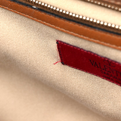 Valentino Garavani Vitello Lace Demetra Satchel Cognac 18 of 34