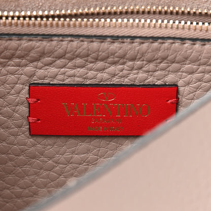 Valentino Garavani Pebbled Calfskin Rockstud Shoulder Bag Poudre 6 of 9