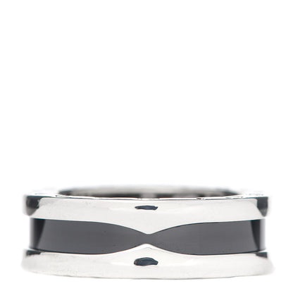 Bulgari Sterling Silver Ceramic Save The Children One-Band Ring 51 5.75 1 of 7