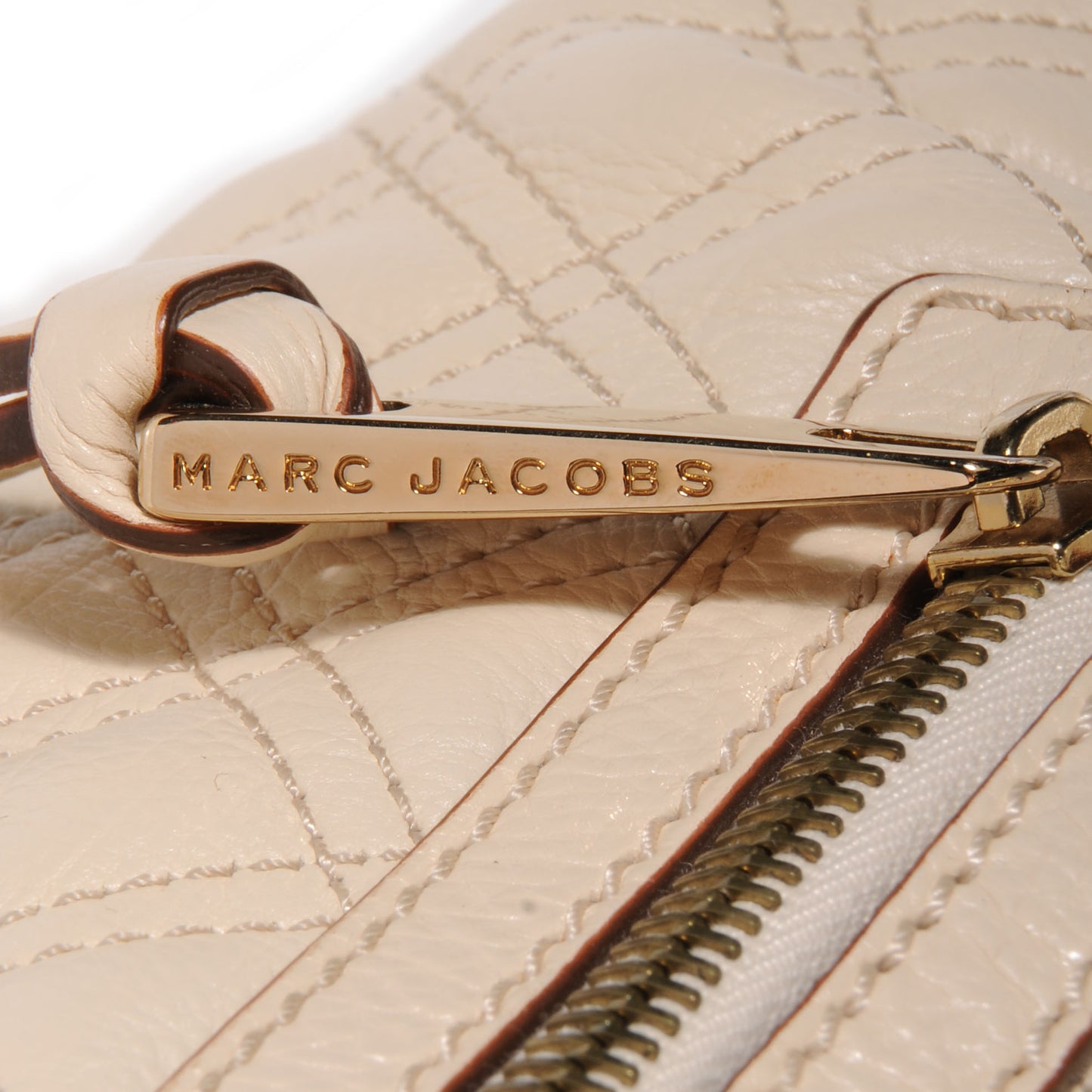 Quilted Leather Stam Tote Ivory