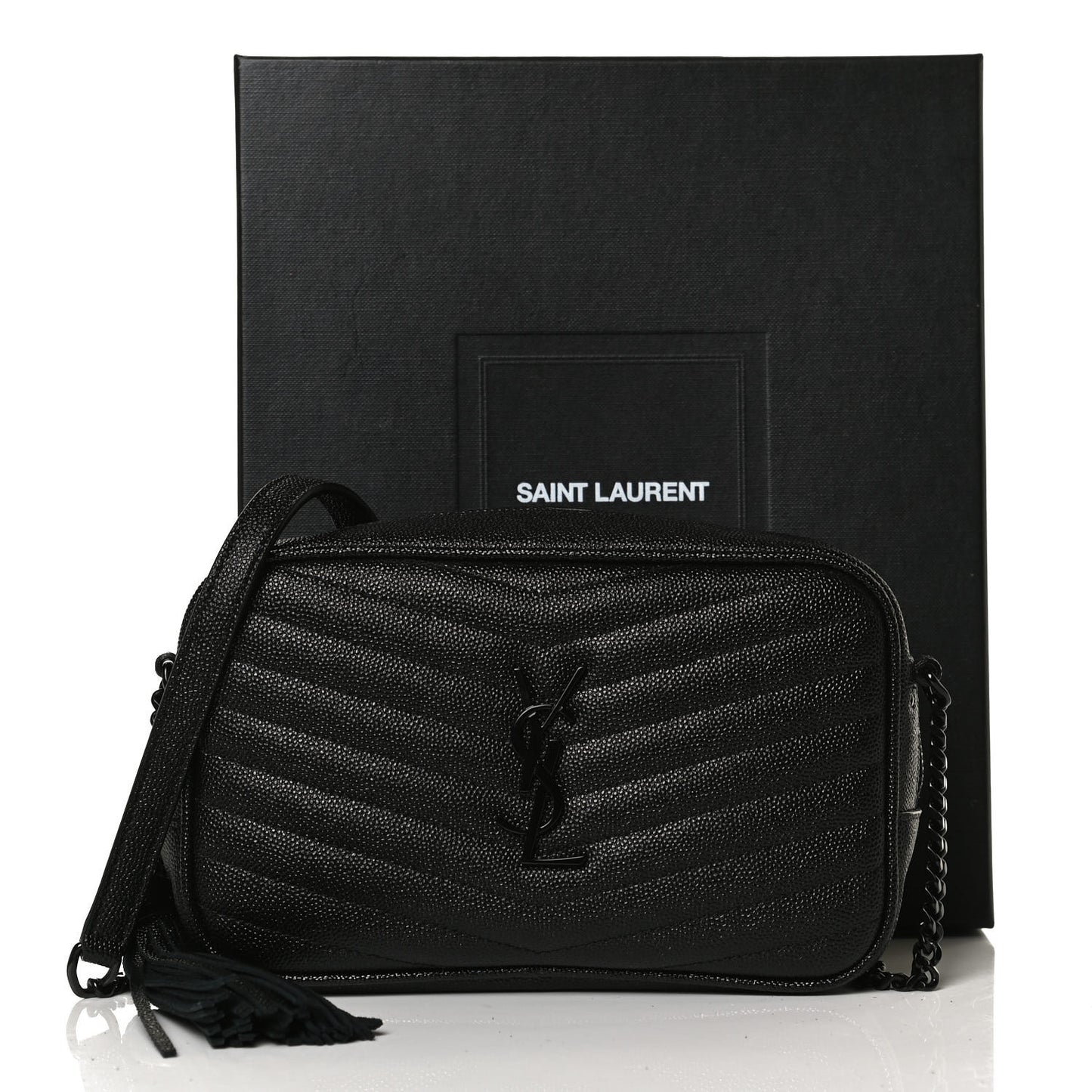 Grain De Poudre Matelasse Monogram Mini Lou Camera Bag Black