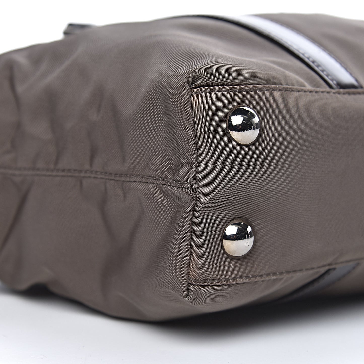 Tessuto Nylon Spazzolato Tote Brown