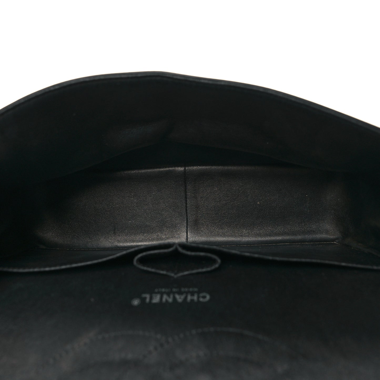 Patent Quilted Jumbo Double Flap Black