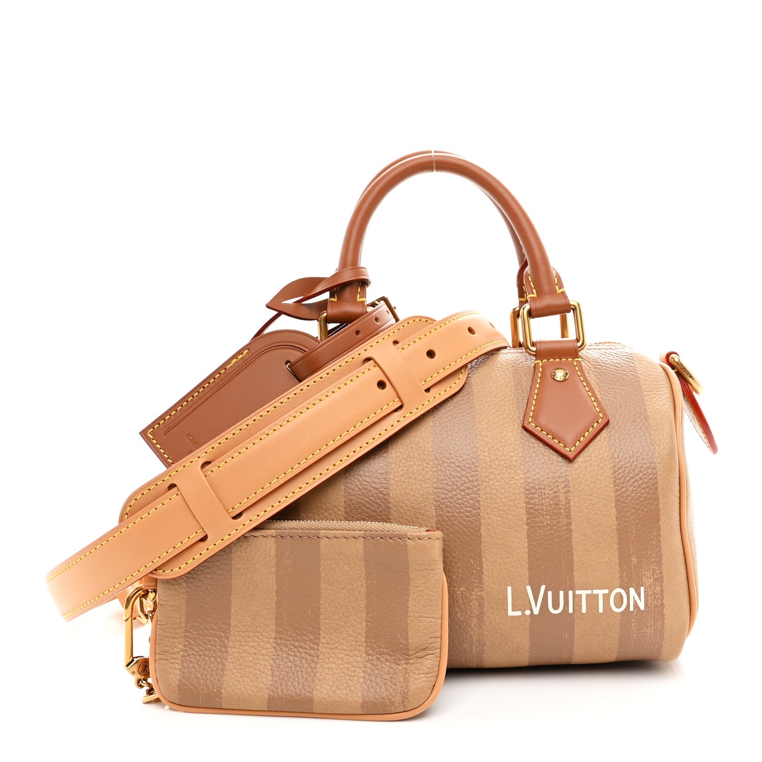 ルイヴィトン　ドーヴィル Louis Vuitton Calfskin Washed Stripes Speedy P9 Bandouliere 20