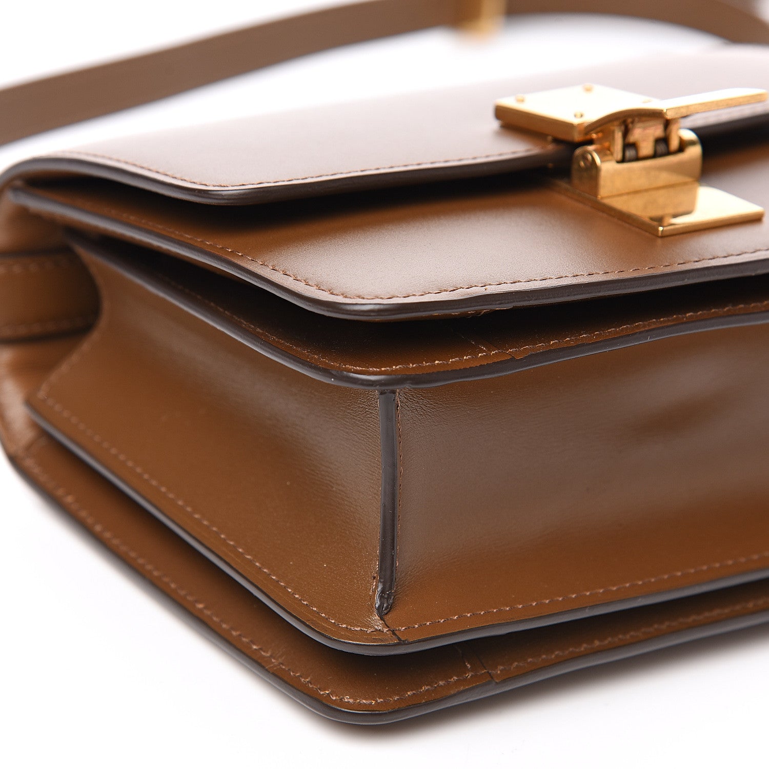 Celine Smooth Calfskin Small Classic Box Flap Bag Camel 7 of 8