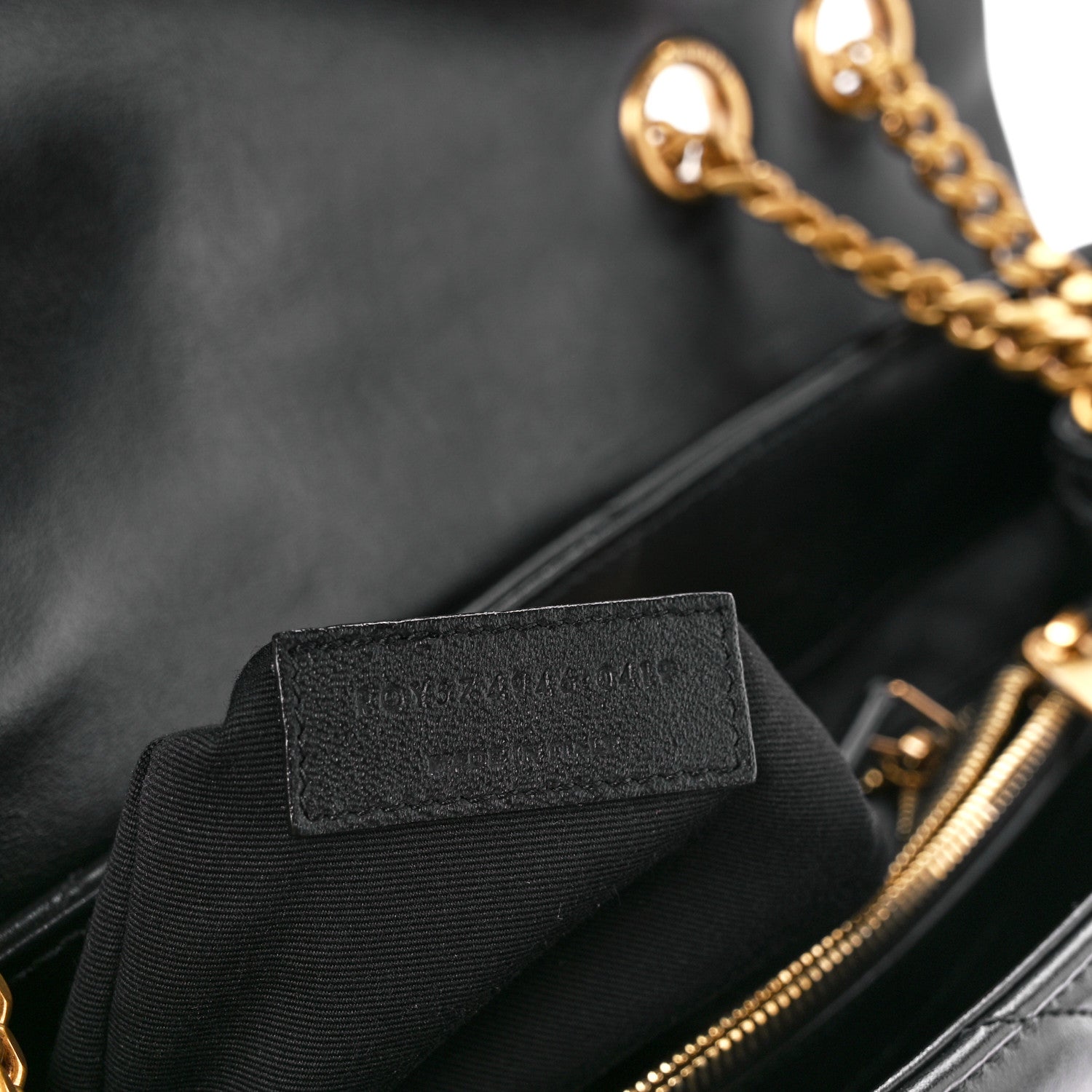 Saint Laurent Calfskin Y Quilted Monogram Medium Loulou Chain Satchel Black 8 of 11