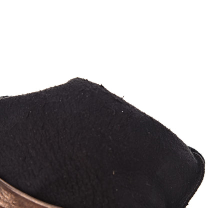 Chanel Metallic Lambskin Long Gloves 8 Black Brown 7 of 7