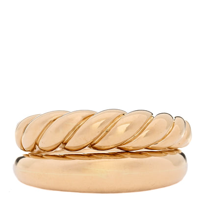 David Yurman 18K Yellow Gold Pure Form Stack Rings 60 9 1 of 6
