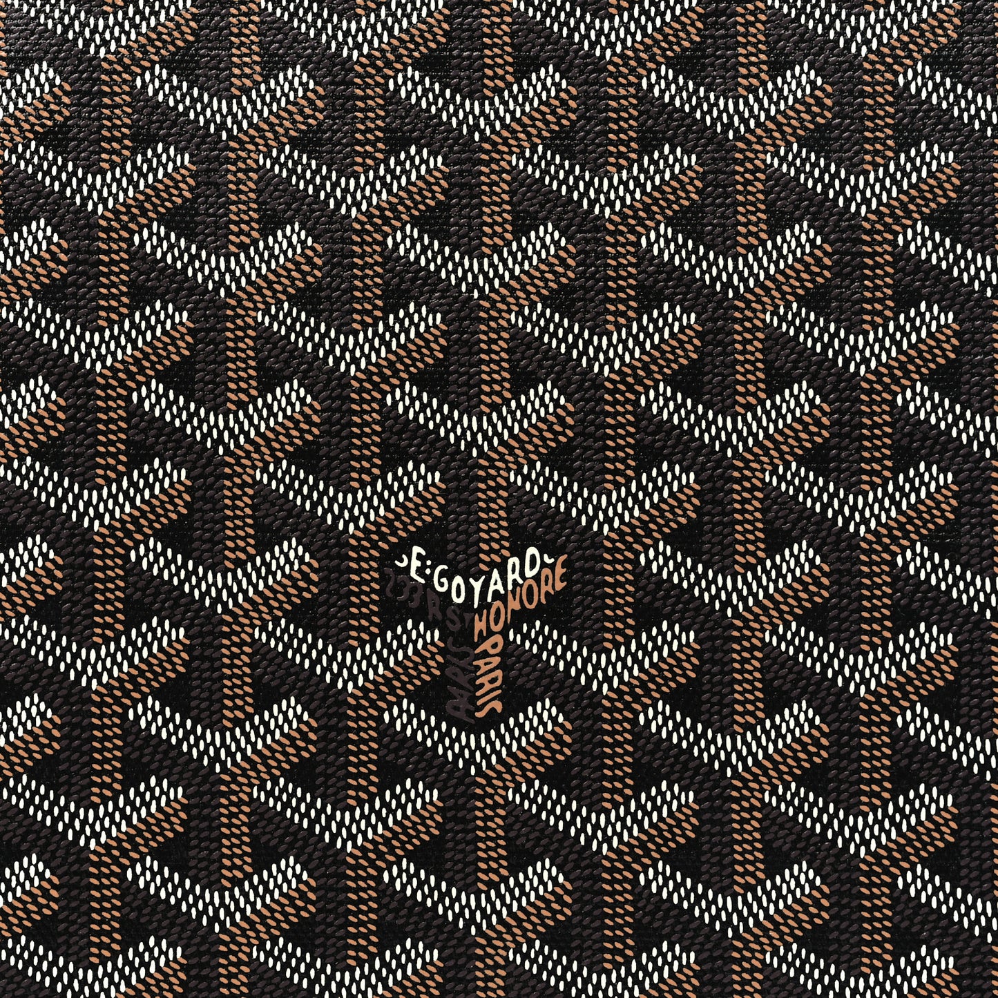 Goyardine Agenda Cover Black Gold