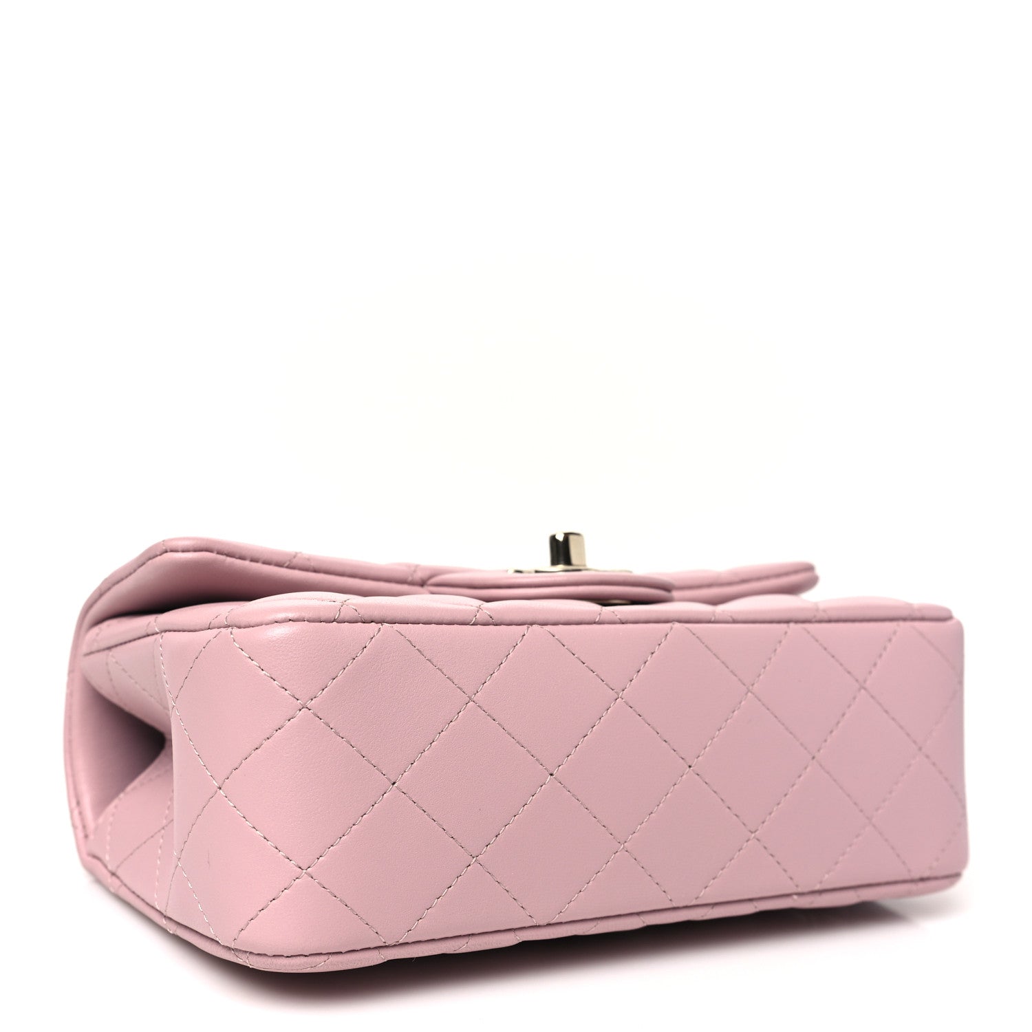 Chanel Lambskin Quilted Mini Top Handle Rectangular Flap Light Pink 4 of 11