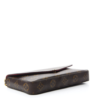 Louis Vuitton Monogram Pochette Felicie Chain Wallet Fuchsia 4 of 18