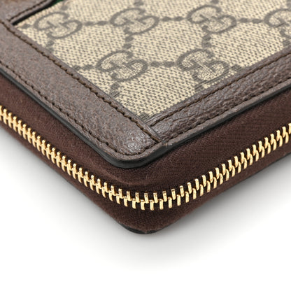 Gucci GG Supreme Monogram Web Ophidia Zip Around Wallet Brown 13 of 16