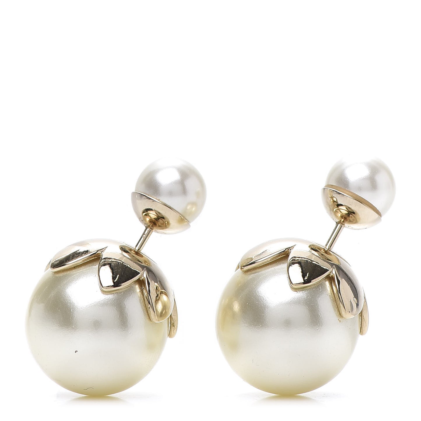 Pearl Mise En Dior Tribal Earrings Gold