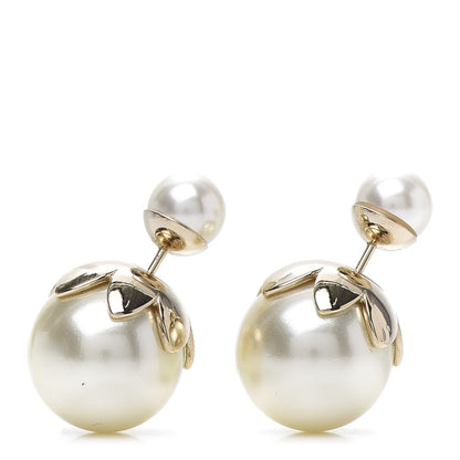 Christian Dior Pearl Mise En Dior Tribal Earrings Gold 1 of 4
